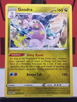 Goodra 197/264 Fusion Strike Pokemon TCG Regular Rare 2021 LP - Image 3