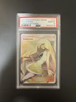 Lusamine 110/111 Full Art Pokemon Crimson Invasion - PSA 10 Gem Mint - Image 1