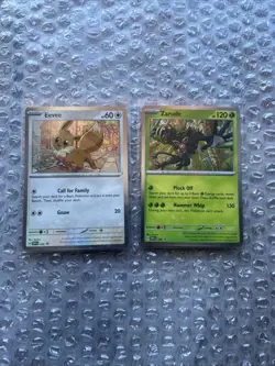 Pokemon TCG Destined Rivals - Eevee 200 + Zarude 199 Promo (Cosmo Holo) NM #2 - Image 1