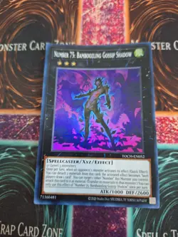 Yugioh Number 75: Bamboozling Gossip Shadow TOCH-EN052 Super Rare Unlimited NM - Image 1