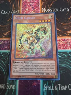 Yugioh Gold Gadget MVP1-ENS18 Secret Rare 1st Edition Near Mint - Image 1