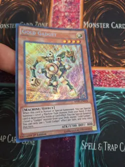 Yugioh Gold Gadget MVP1-ENS18 Secret Rare 1st Edition Near Mint - Image 2