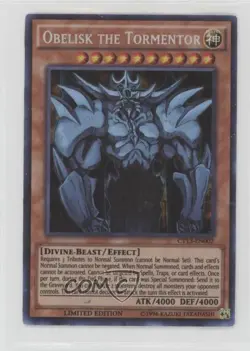 SCR - Obelisk the Tormentor YuGiOh MegaTins Limited Edition #CT13-EN002 - Image 1
