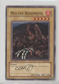 Molten Behemoth 1st Ed. YuGiOh Pharaonic Guardian #PGD-001 2003 - Image 1
