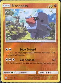 Nosepass 106/236 Sm-Cosmic Eclipse Reverse Holo - Pokemon Card - Image 1