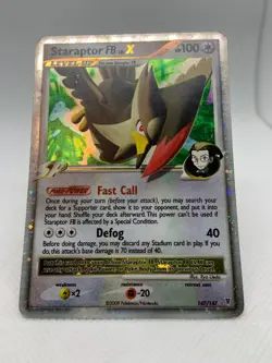 Staraptor FB LV X Double Swirl Holo 147/147 Supreme Victors 2009 Pokemon Card - Image 5