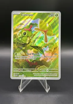 Pokemon TCG Caterpie 172/165 Scarlet & Violet 151 Holo Illustration Rare Card - Image 1