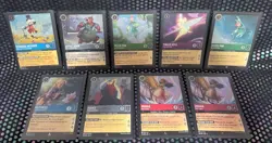 Lot of 9 Lorcana cold foil cards EN 1, 3, 4 - Image 1