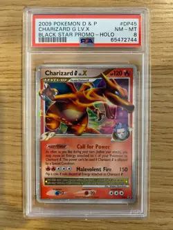 PSA 8 NM-MT Charizard G LV.X Holo DP45 2009 Black Star Promo Pokemon TCG Cards - Image 1