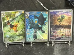 Pokemon TCG 3 Card Full Art Lot Illustration Rare - Luxray Heliolisk Ogerpon NM - Image 1