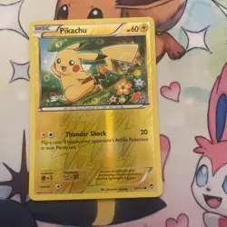 Pokemon Pikachu TCG Reverse Holo Card 27/111 XY-Furious Fists - Image 1