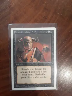 Demonic Tutor - Revised Edition MTG LP Lightly Played Rare Card - Image 1