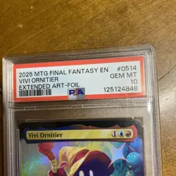 MTG Final Fantasy - Vivi Ornitier - Extended Art Foil EN #0514 - GEM MINT 10 PSA - Image 3