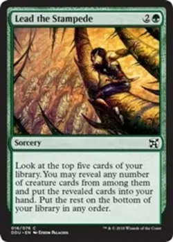 4x Lead the Stampede NM-Mint, English Duel Decks: Elves vs. Inventors MTG Magic - Image 1