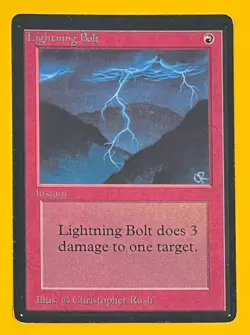 MTG LIGHTNING BOLT Beta (OldManMTG 010-676) - Image 1