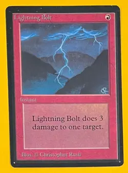 MTG LIGHTNING BOLT Beta (OldManMTG 010-677) - Image 1