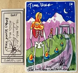 MTG ARTIST PROOF WB Barbed Sextant Time Walk AP Sketch Art Amy WEBER Magic - Image 1