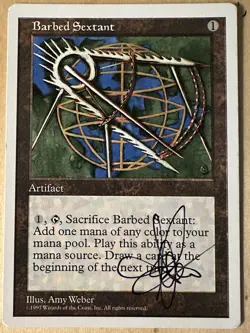 MTG ARTIST PROOF WB Barbed Sextant Time Walk AP Sketch Art Amy WEBER Magic - Image 2