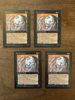 Thrull Wizard NM x4 NEVER PLAYED MTG Fallen Empires Magic 4x 1995 FREE SHIPPING - Image 1