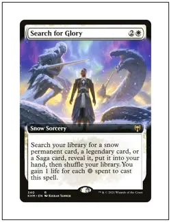 1x Search for Glory, Extended Art, Magic MTG NM - Image 1