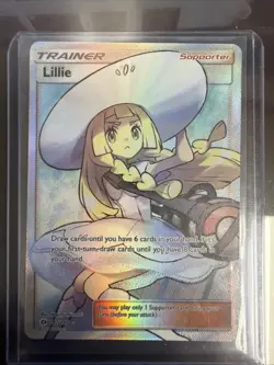 Pokemon TCG Lillie 147/149 Sun And Moon Base Set Ultra Rare - Image 1