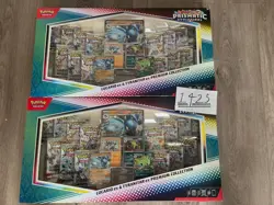 Pokemon TCG Prismatic Evolutions Lucario Ex + Tyranitar Ex Premium Collection X2 - Image 1