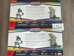Pokemon TCG Prismatic Evolutions Lucario Ex + Tyranitar Ex Premium Collection X2 - Image 2