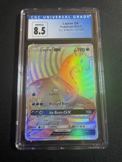 Pokemon Lapras GX Sword & Shield Secret Rare Full Art #151 CGC 8.5 NM/Mint+ - Image 1