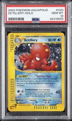 2003 POKEMON AQUAPOLIS #H20 OCTILLERY-HOLO PSA 10 - Image 1