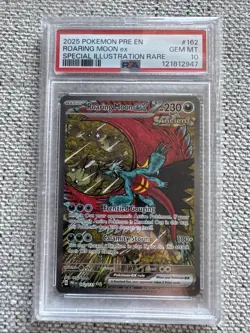 2025 POKEMON PRE SPECIAL ILLUSTRATION RARE #162 ROARING MOON EX PSA 10 - Image 1