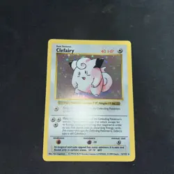 1999 Clefairy Shadowless Base Set Holo MP 5/102 WOTC Pokemon Tcg - Image 1