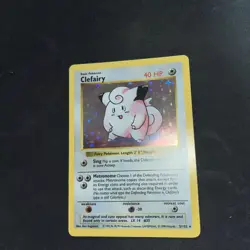 1999 Clefairy Shadowless Base Set Holo MP 5/102 WOTC Pokemon Tcg - Image 3