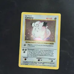 1999 Clefairy Shadowless Base Set Holo MP 5/102 WOTC Pokemon Tcg - Image 5