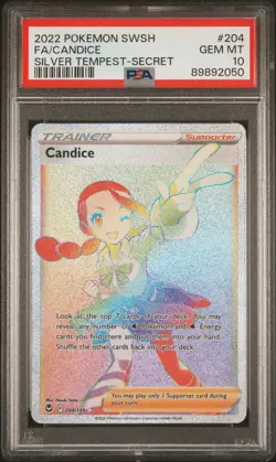 Pokemon 2022 Candice 204/195 Full Art Secret Rare Silver Tempest GEM MINT PSA 10 - Image 1