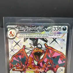 Pokemon TCG Obsidian Flames Charizard EX 215/197 Ultra Rare Near Mint Condition - Image 3