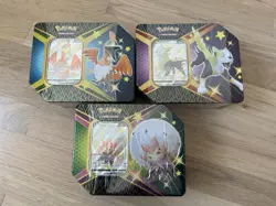 Pokemon Shining Fates Tin (Set Of All 3 Sealed) Boltund, Eldegoss, & Cramorant 820650829505 - Image 1