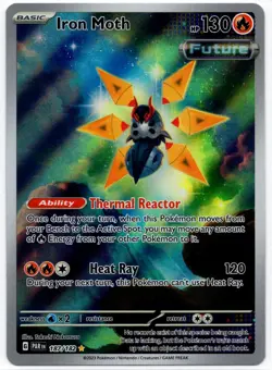POKEMON - PARADOX RIFT FA IRON MOTH 187/182 - NM - Image 1