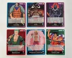OP Romance Dawn Card Mix Six Leaders ENGLISH One Piece Trading Card Game Mint - Image 1