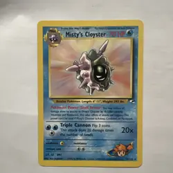 Misty's Cloyster 29/132 Gym Heroes Rare Pokemon Card LP - Image 1