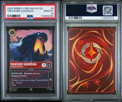 Treasure Guardian 11 Disney Lorcana Card Aladdin Jafar Palace Heist PSA 10 POP 1 - Image 3