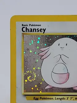 Chansey Base Set 2 Holo Rare Swirl Unlimited Pokemon Card WOTC 3/130 - LP - Image 2