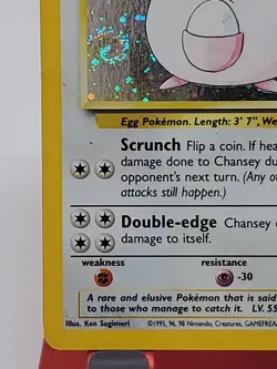 Chansey Base Set 2 Holo Rare Swirl Unlimited Pokemon Card WOTC 3/130 - LP - Image 4