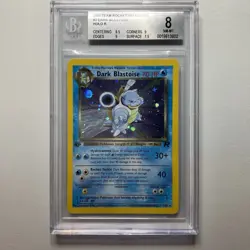 2000 Pokemon Team Rocket 1st Edition #3 Dark Blastoise Holo R BGS 8 MINT - Image 1