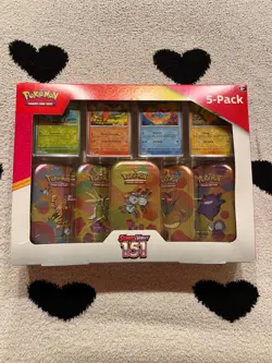 Pokemon TCG Scarlet & Violet 151 5-Pack of Mini Tins and 4 Promos Costco Bundle - Image 1