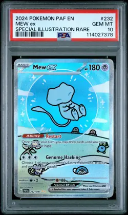 2024 POKEMON PAF EN-PALDEAN FATES SPECIAL ILLUSTRATION RARE #232 MEW EX PSA 10 - Image 1