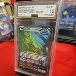 Iron Leaves EX AGS 10 GEM MINT Temporal Forces 203/162 Secret Art Rare Pokemon - Image 2