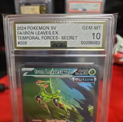 Iron Leaves EX AGS 10 GEM MINT Temporal Forces 203/162 Secret Art Rare Pokemon - Image 4