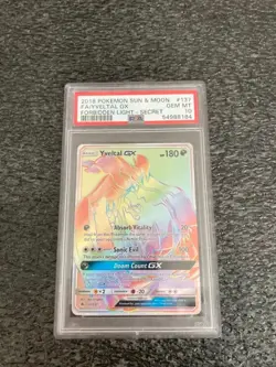 Pokemon PSA 10 Yveltal 137/131 GX Secret Rainbow Rare Forbidden Light - Image 1