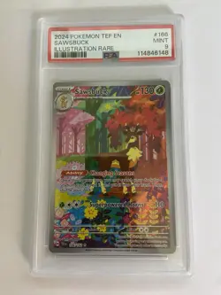 Pokemon sawsbuck 166/162. PSA 9 NM. Temporal forces. Free Delivery. - Image 1