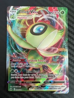 Pokemon TCG Celebi VMAX Sword & Shield Chilling Reign 008/198 Holo Ultra Rare NM - Image 1